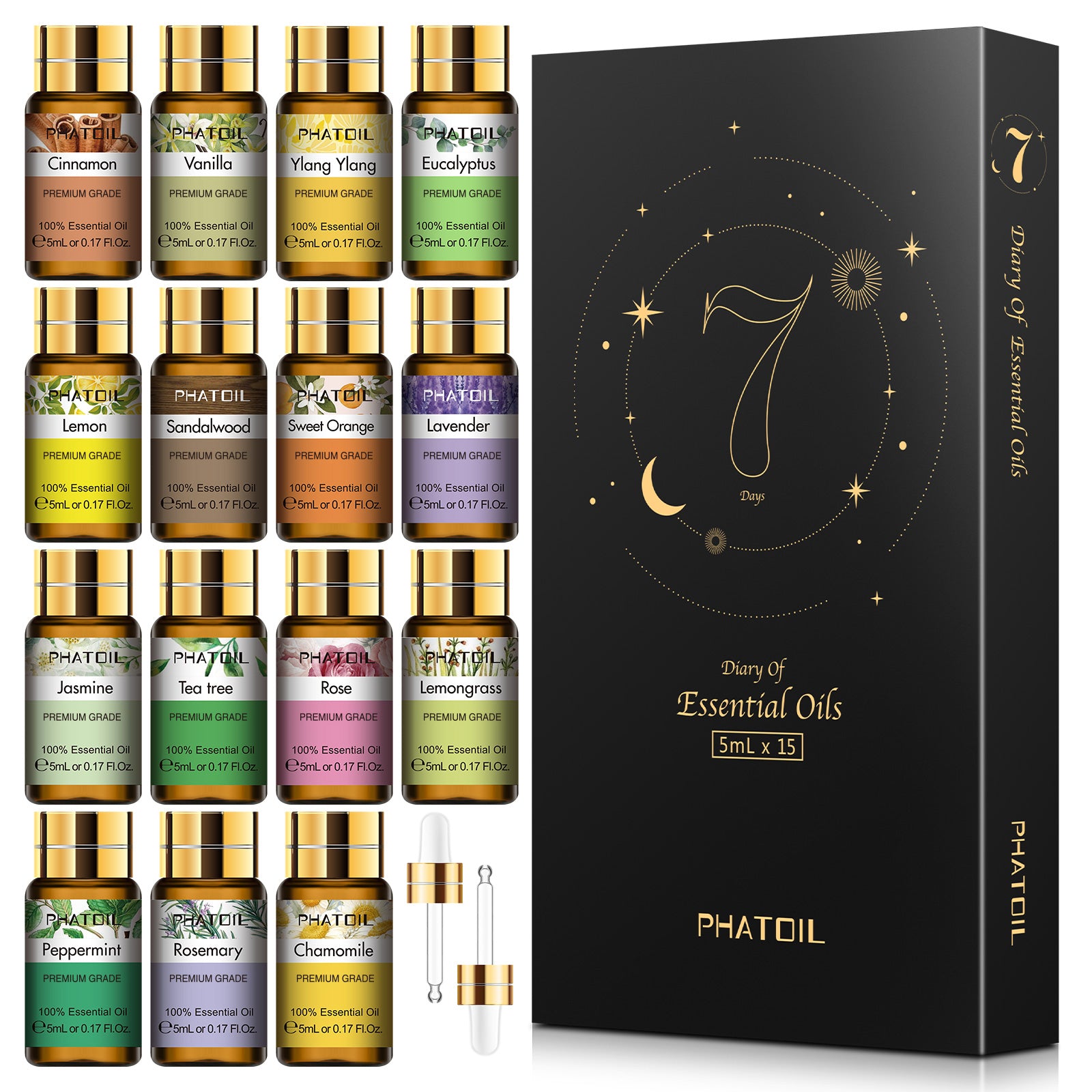 Luxe Essentiële Olie Set – 15 Variëteiten