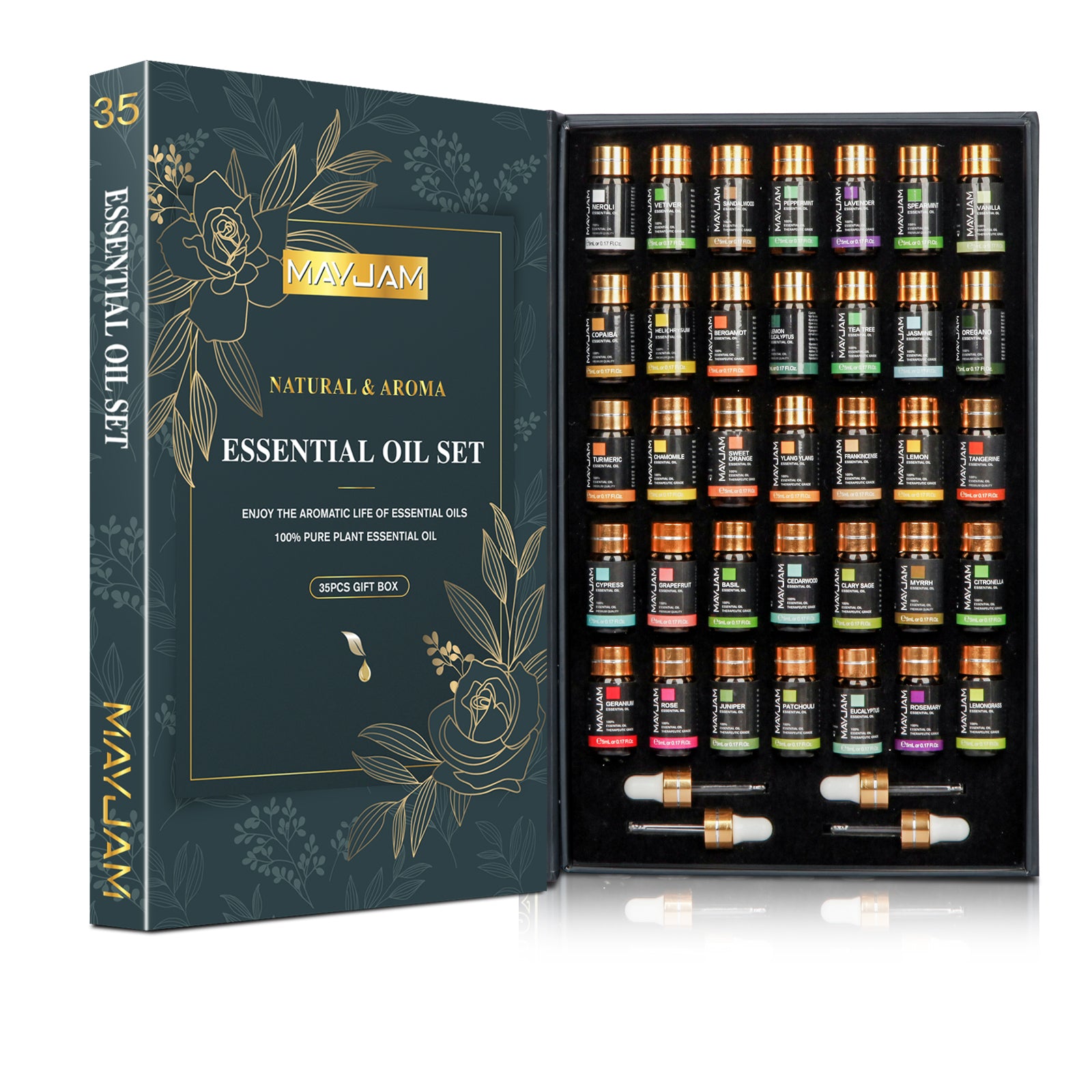 Luxe Essentiële Olie Set – 35 Unieke Geuren