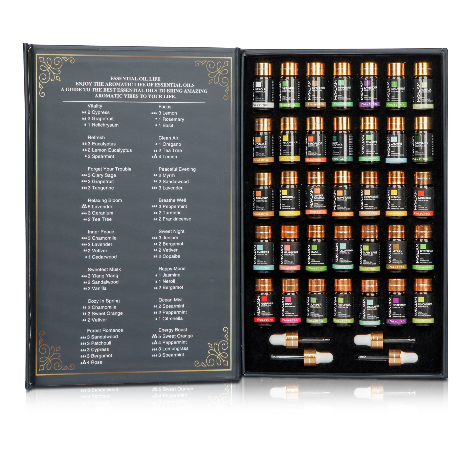 Luxe Essentiële Olie Set – 35 Unieke Geuren