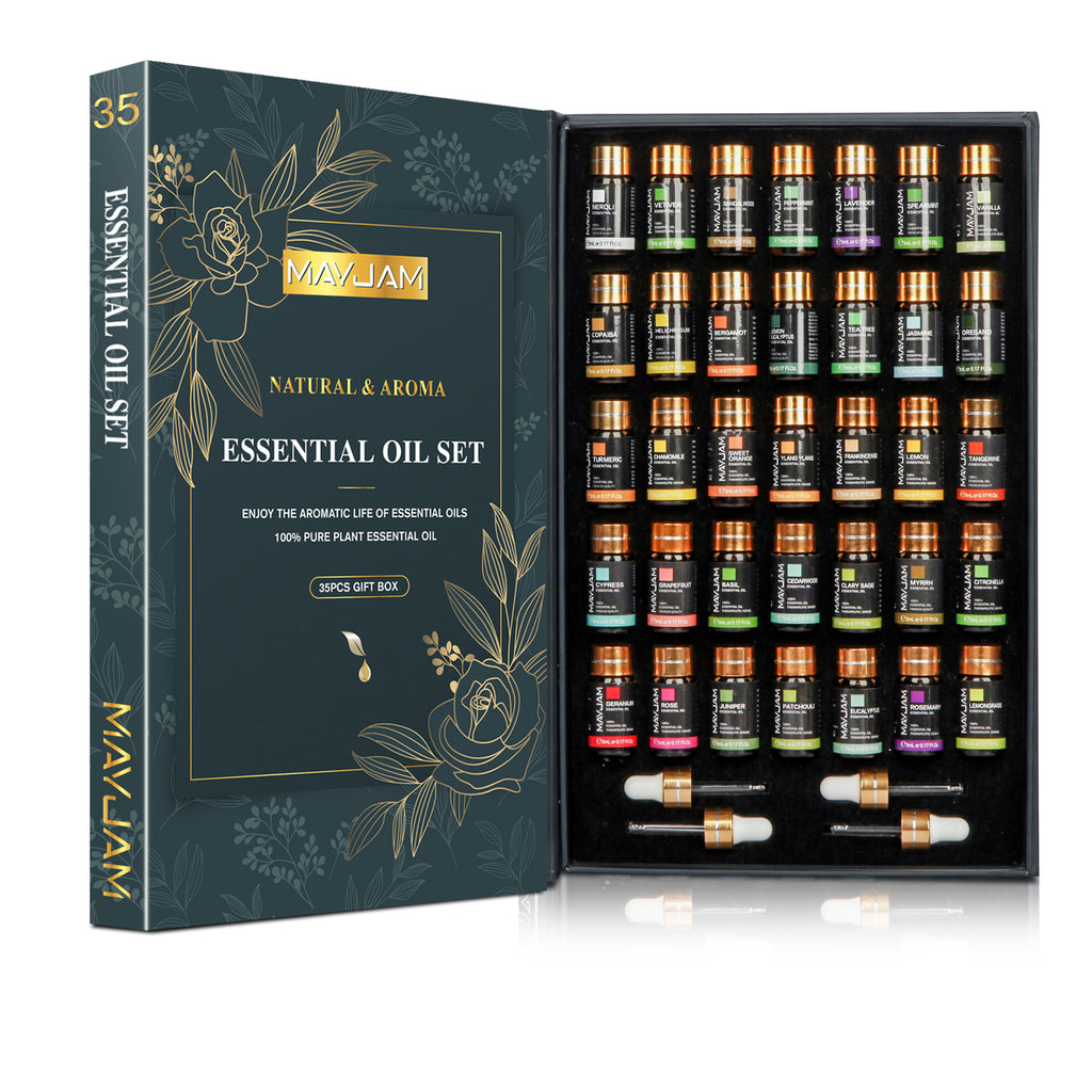 Luxe Essentiële Olie Set – 35 Unieke Geuren